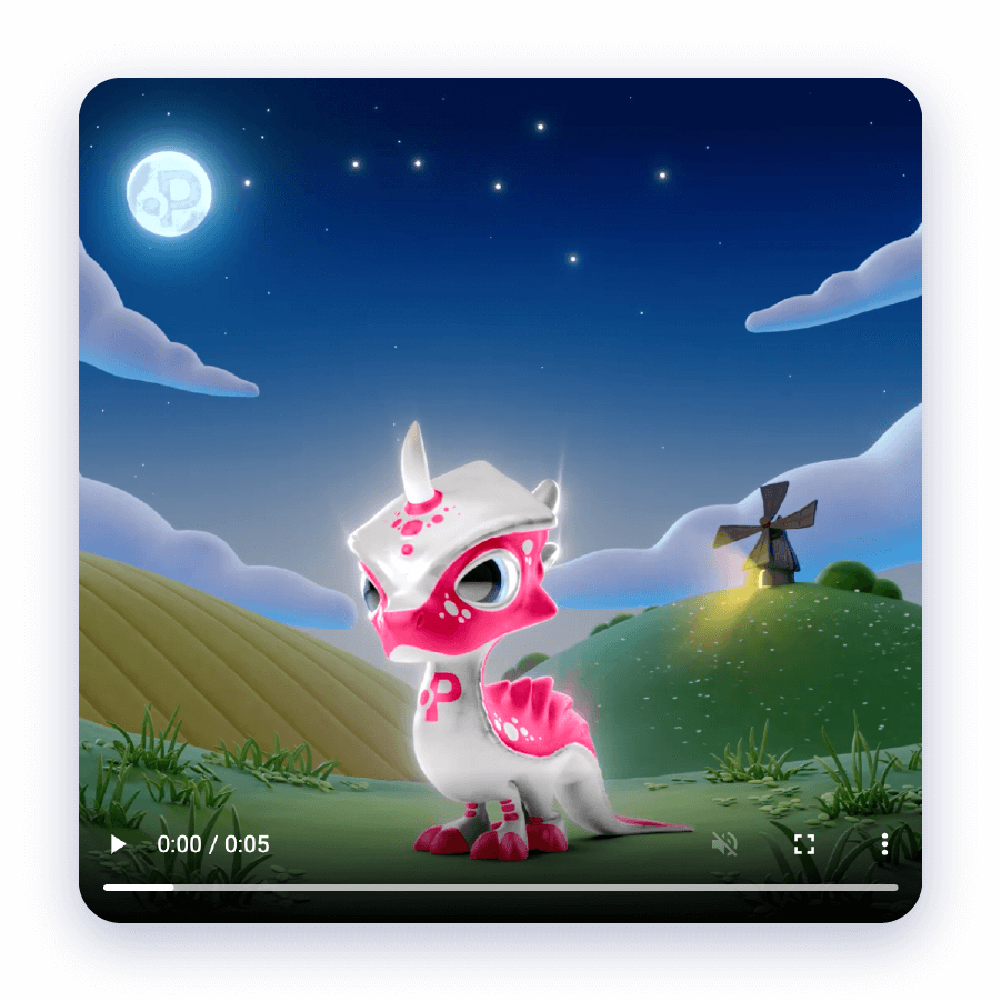 A diagram showing Polkastarter Babydragon, a Polychain Monster with provably rare traits thanks to Chainlink VRF, which sold for 29 ETH on OpenSea