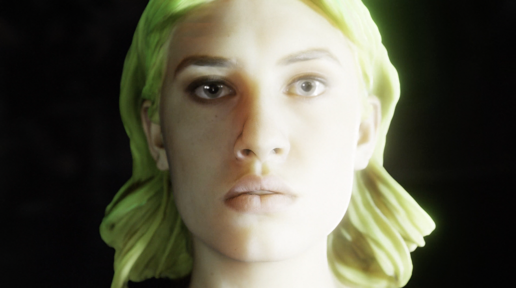 A caption from the Curse NFT showing model Krystall Schott